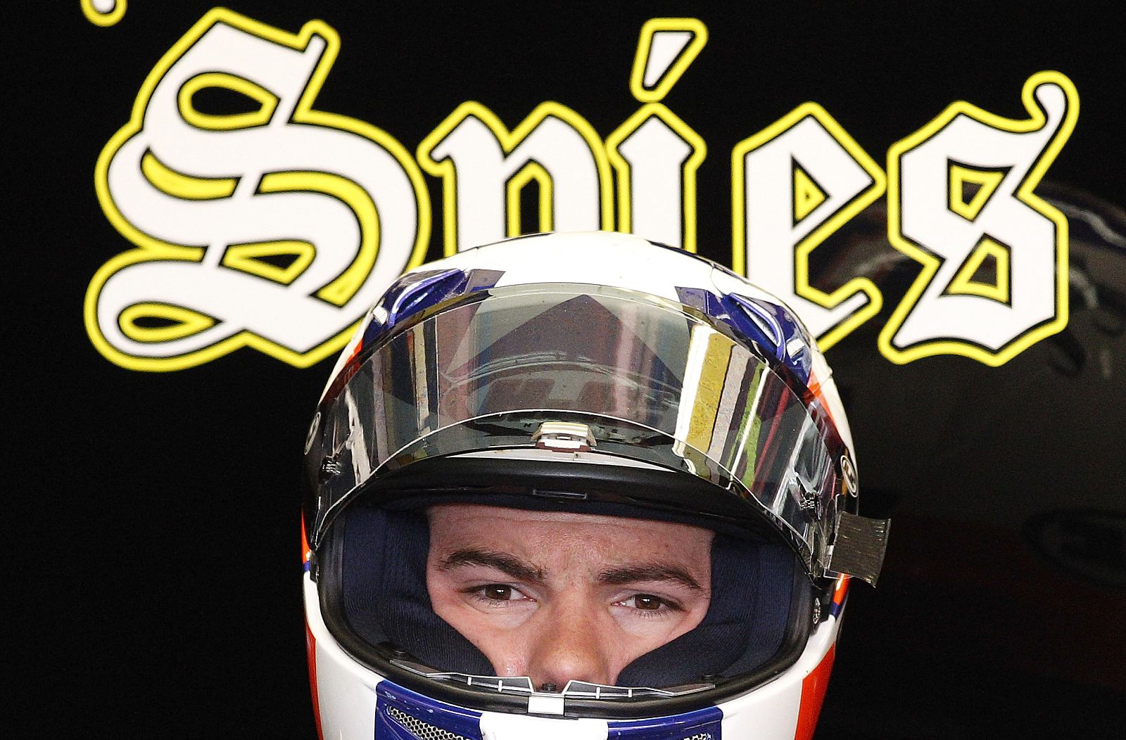 Yamaha MotoGP rider Spies of the U.S. looks on during the first practice session during the Italian motorcycling Grand Prix at the Mugello circuit in central Italy