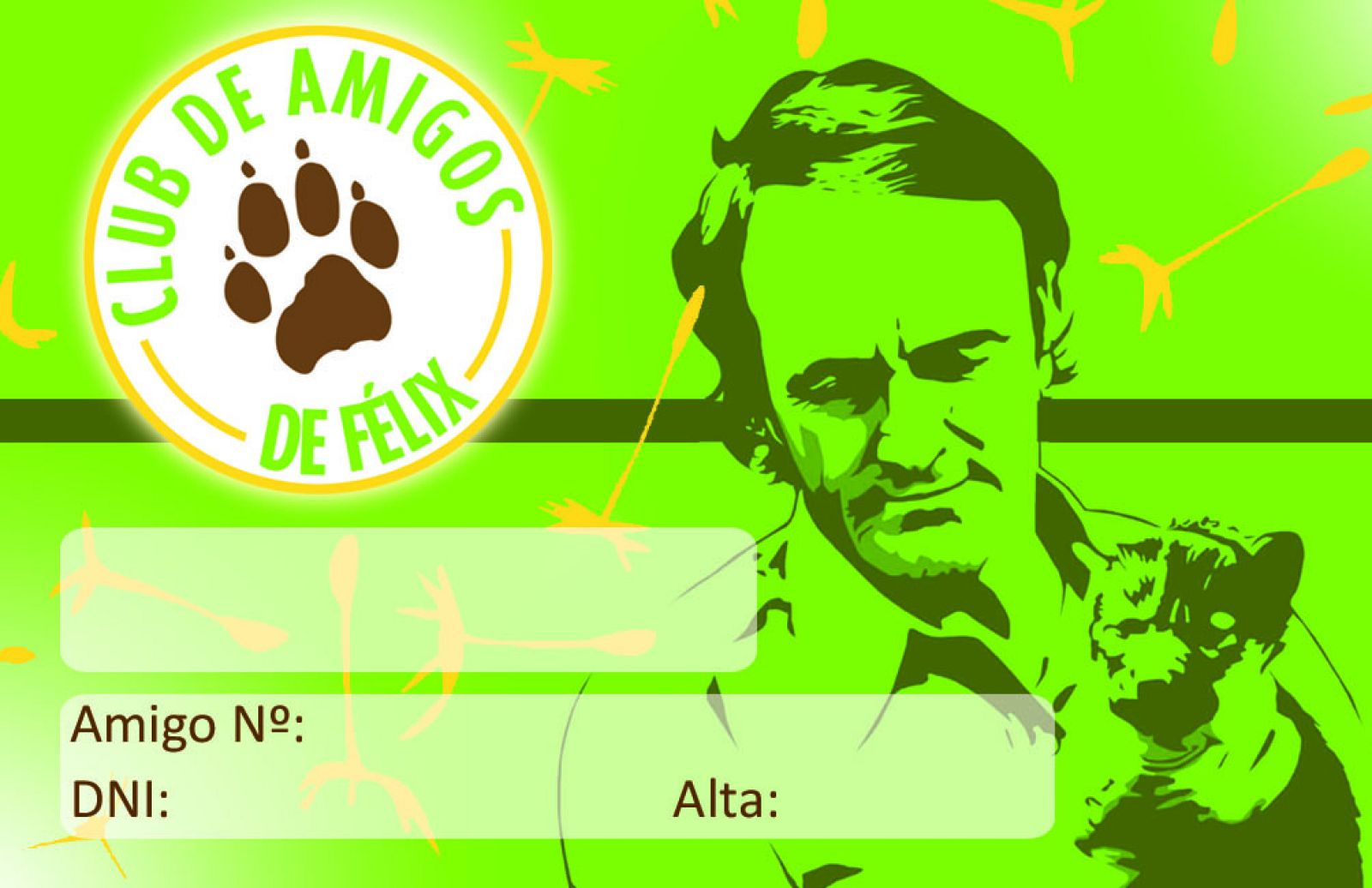 Así es el carnet de socio del primer 'club de amigos de Félix R. de la Fuente'