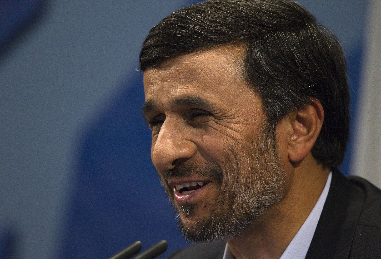 Iranian President Mahmoud Ahmadinejad speaks during a news conference in Tehran