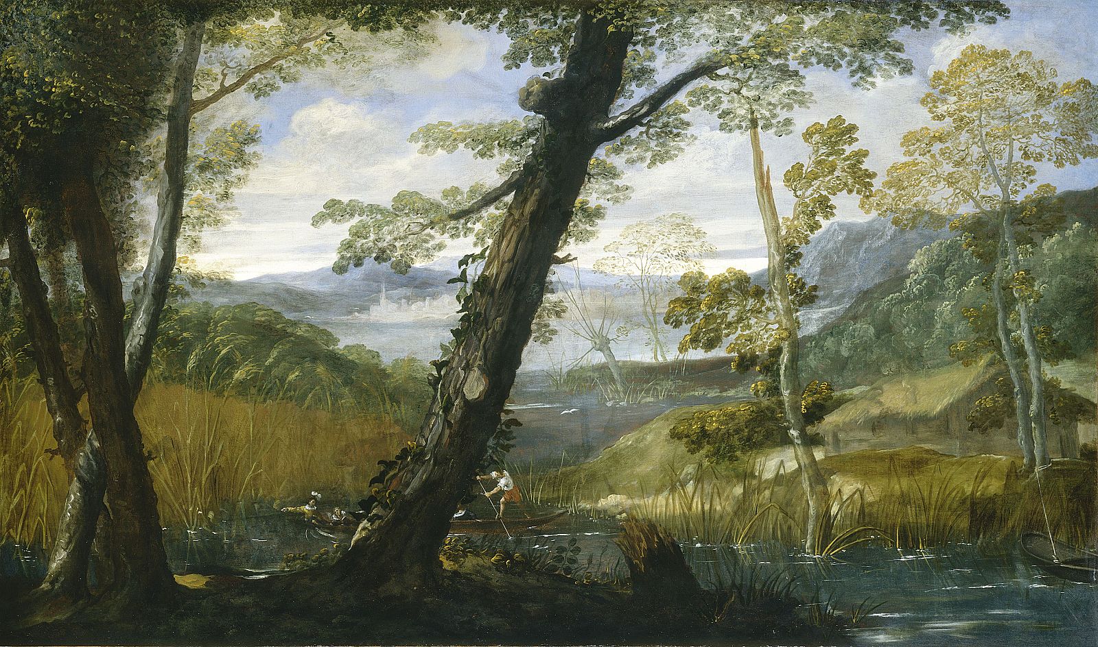 "Paisaje fluvial". Annibale Carrache (1560-1609).