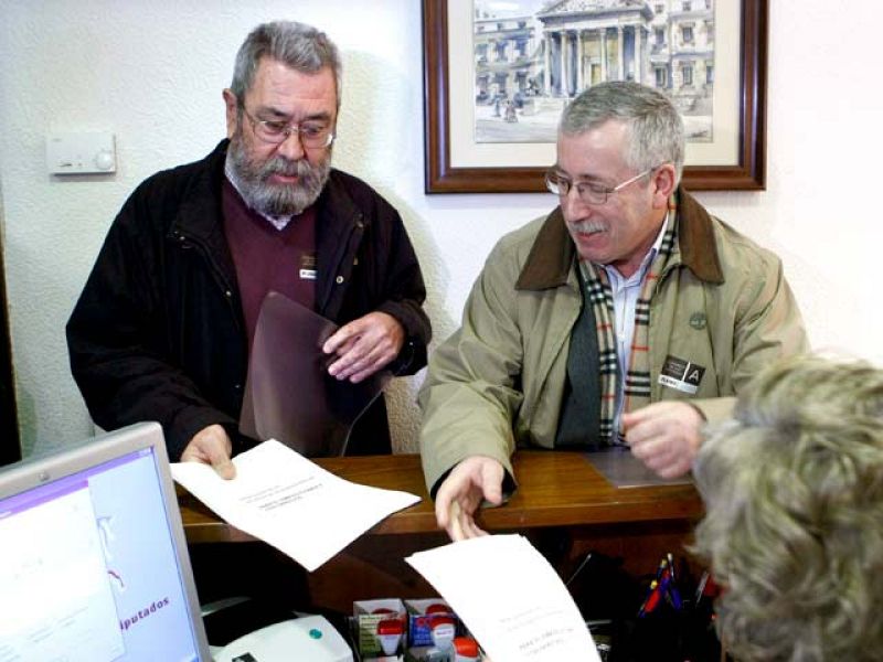 UGT y Comisiones Obreras han presentado su contrarreforma laboral en el Congreso