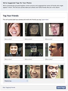 Facebook te reconoce en el etiquetado de fotos