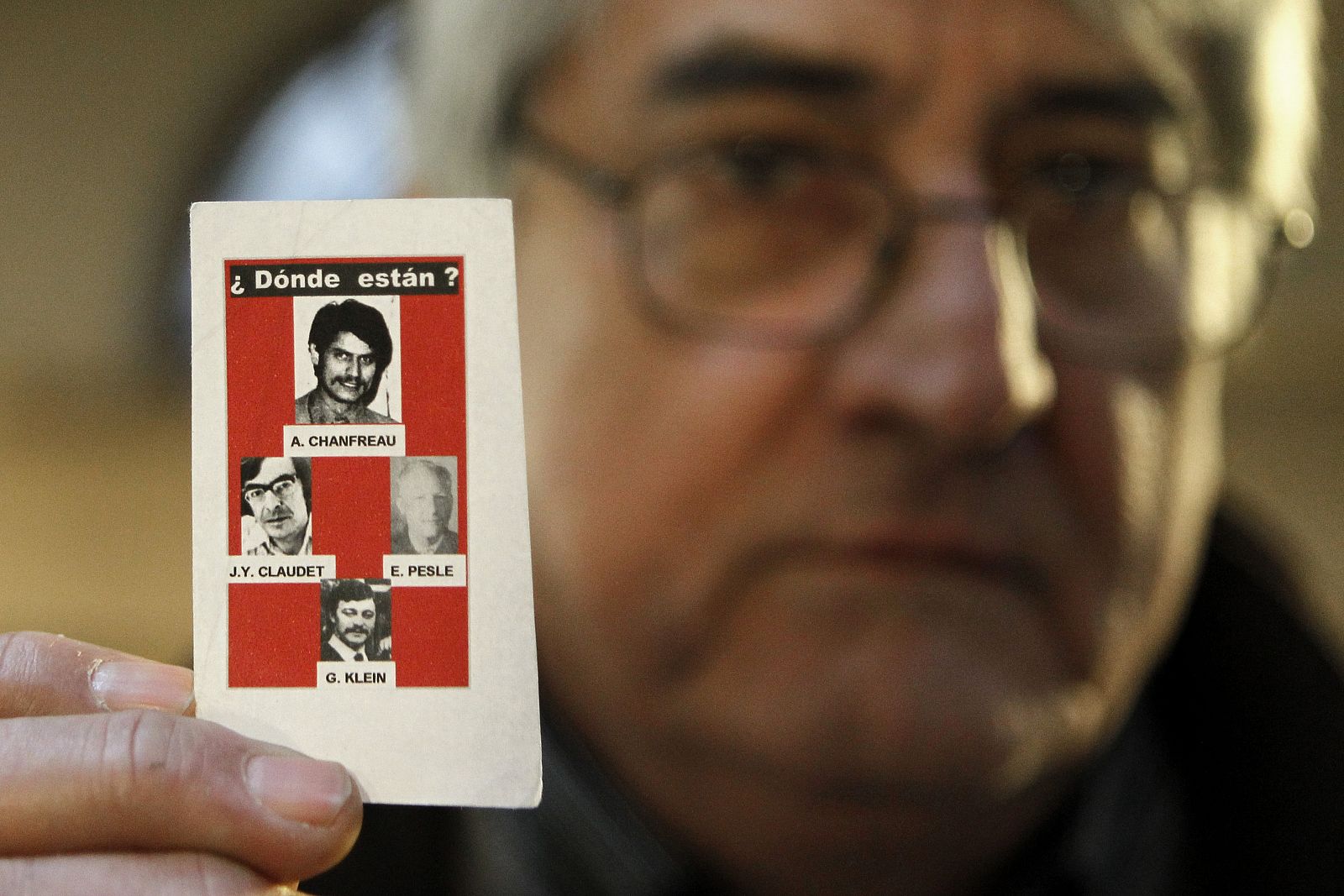 Uno de los familiares de los desaparecidos durante la dictadura de Pinochet