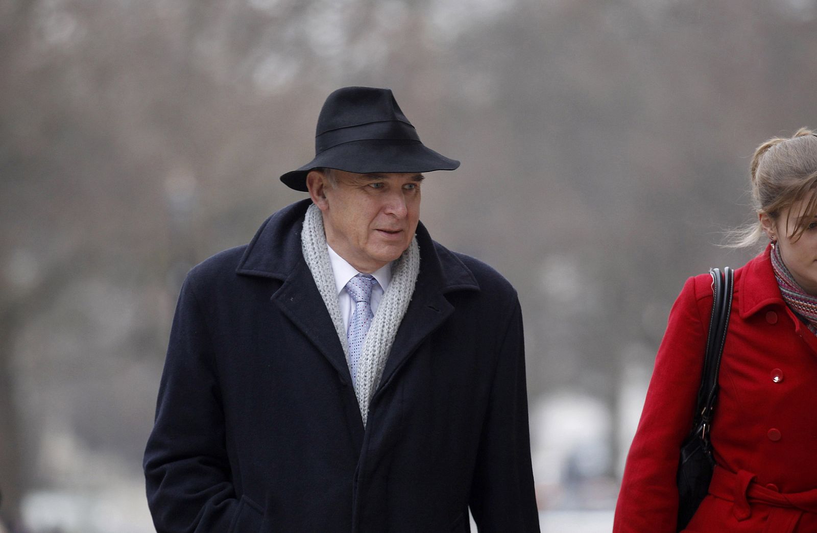 Britain's Business Secretary Vince Cable arrives at the Treasury in central London