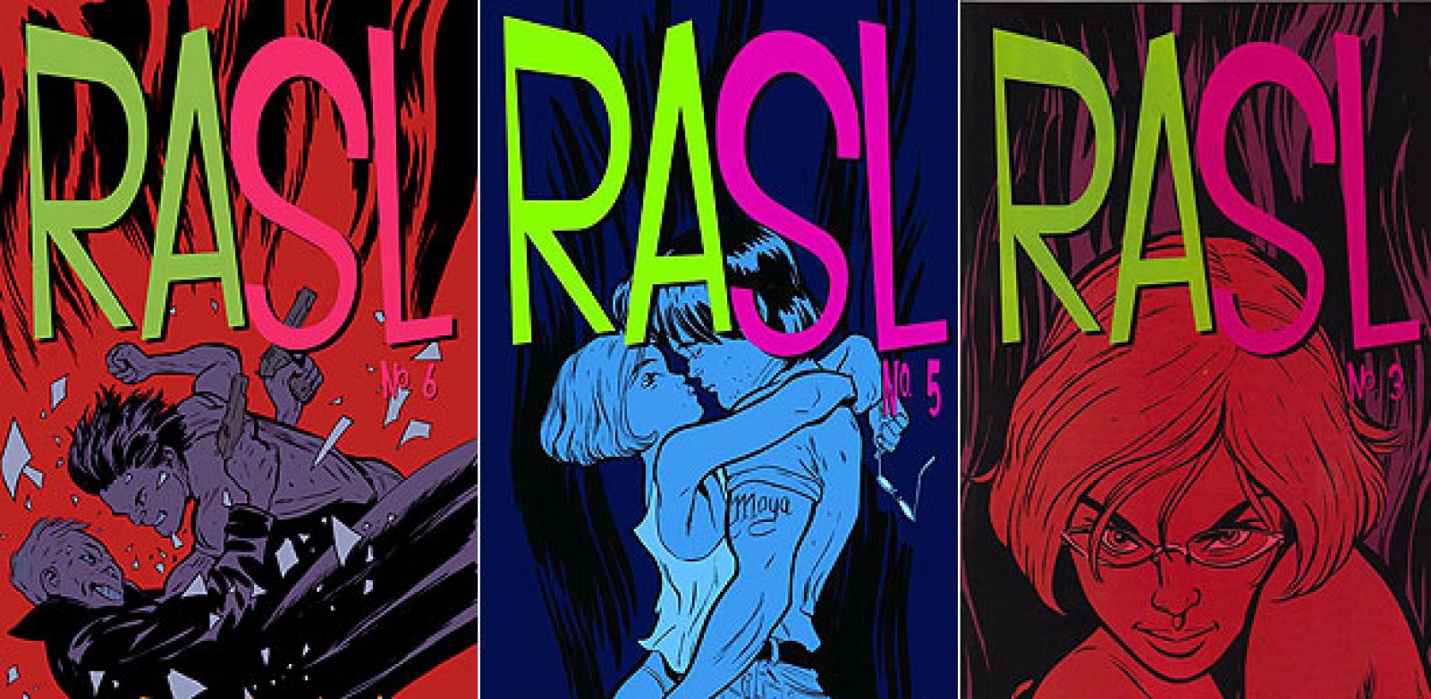 Portadas de la edición original de 'Rasl', de Jeff Smith
