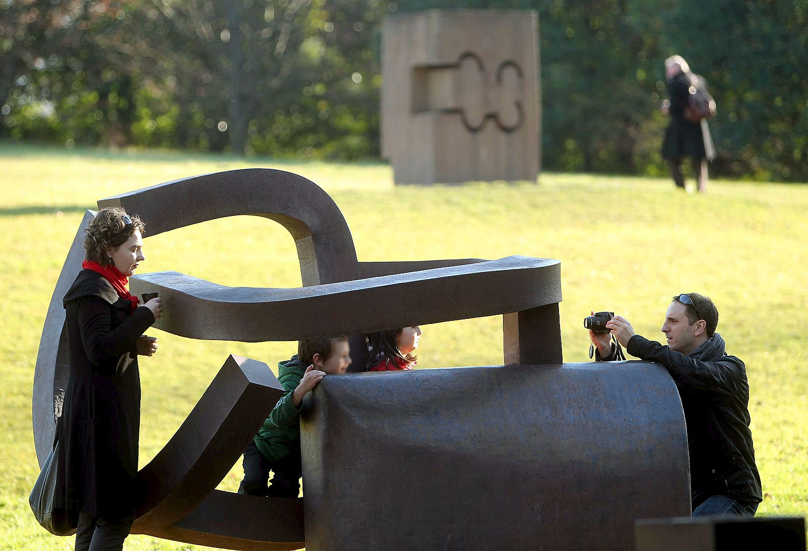 Últimos visitantes del museo Chillida Leku antes de su cierre