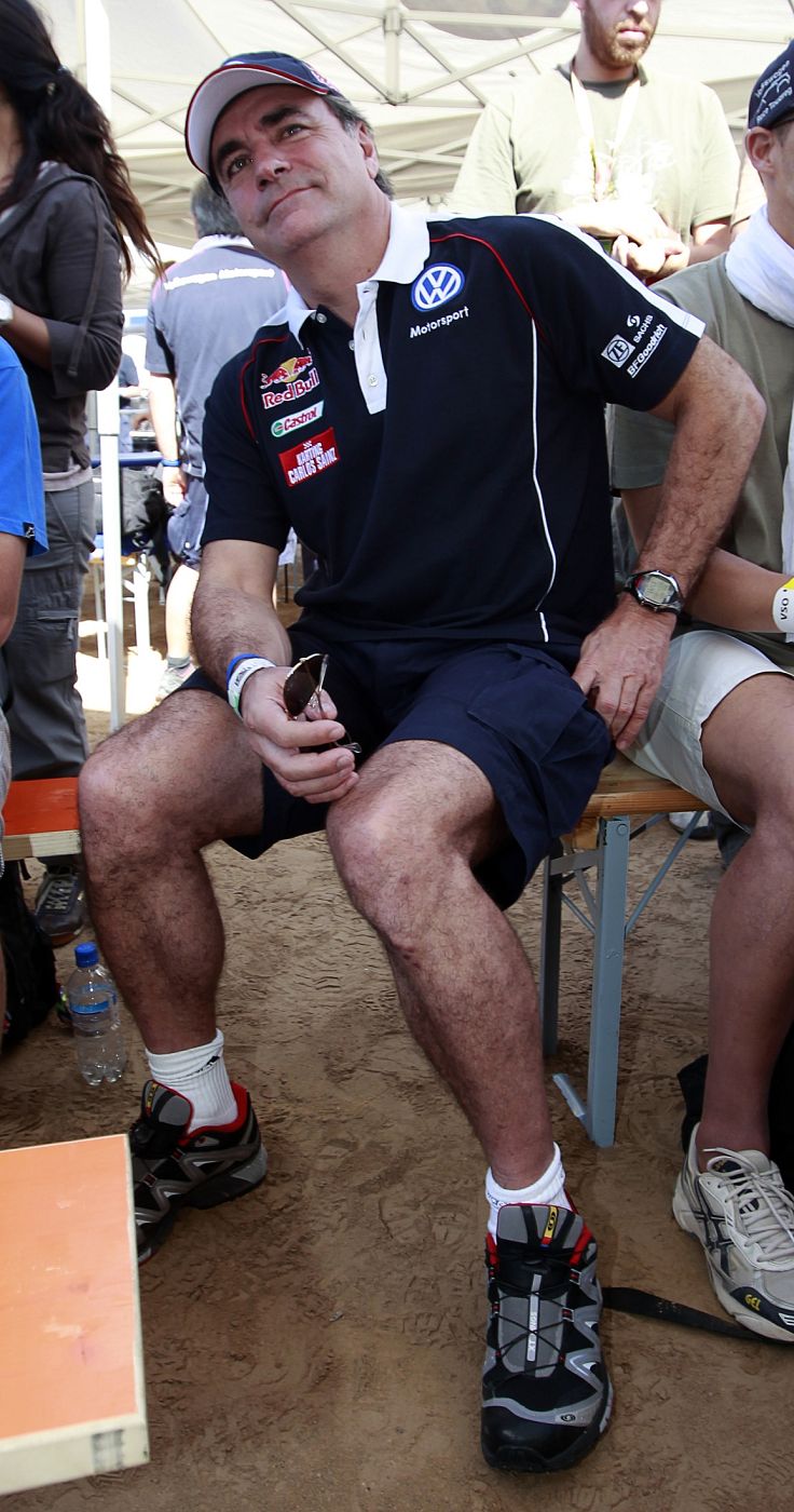 Volkswagen Touareg pilot Carlos Sainz of Spain is seen during the rest day of the third South American edition of the Dakar Rally 2011 in Arica