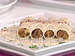 Canelones rellenos de setas y jamón (10/01/11)
