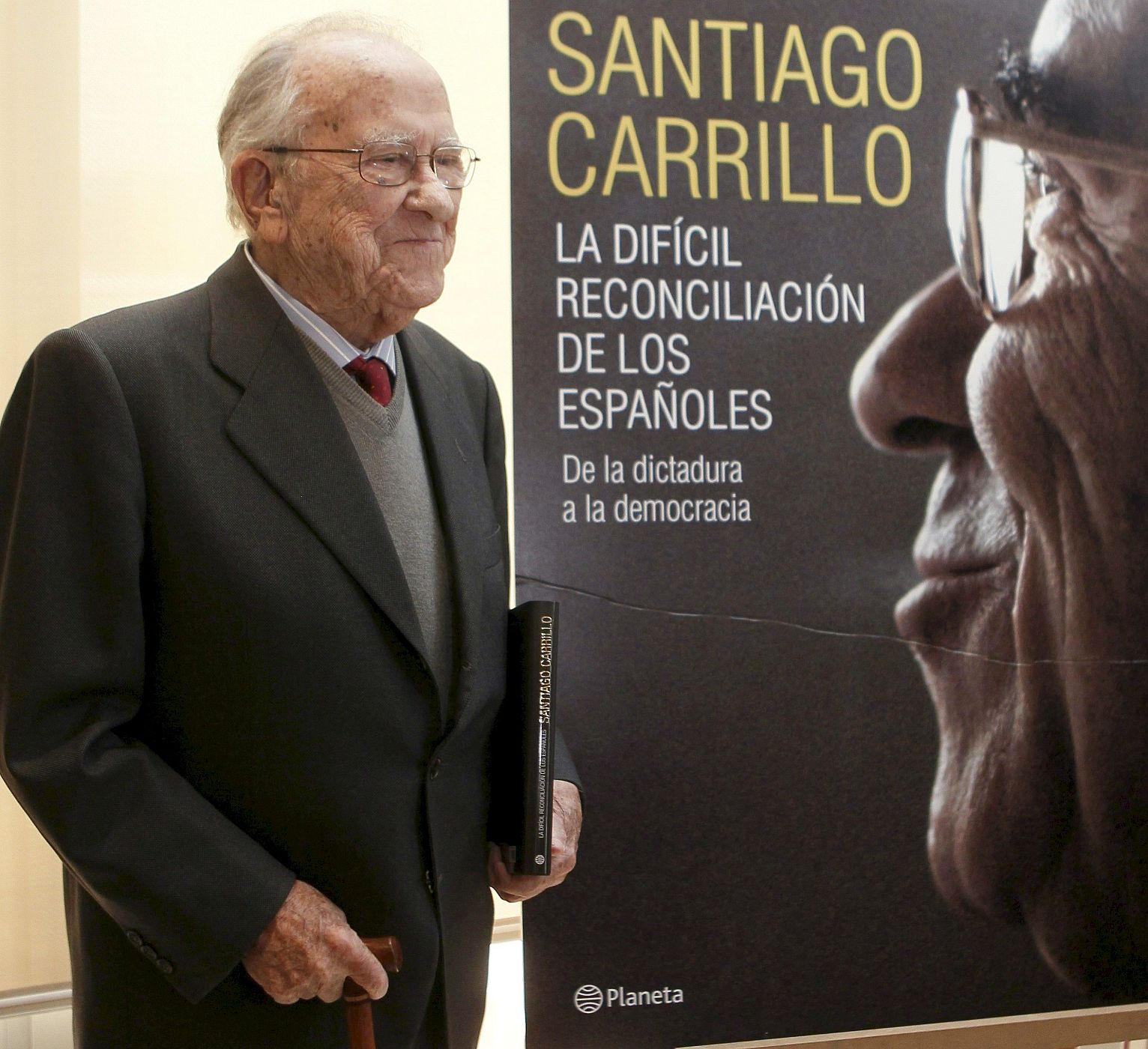 Carrillo durante la presentación de su libro "La difícil reconcialización de los españoles"