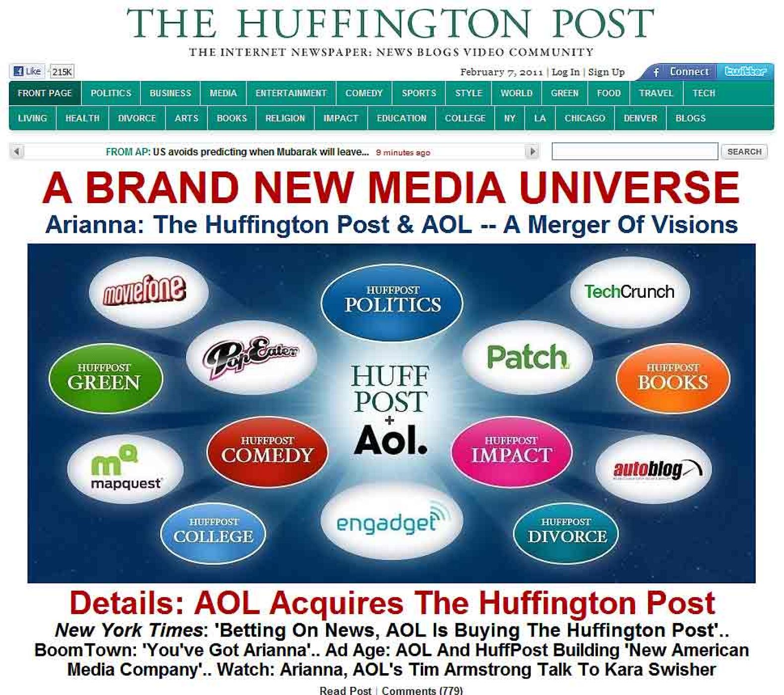 The Huffington Post, tiene 25 millones de usuarios únicos mensuales, anuncia este lunes en su web la operación