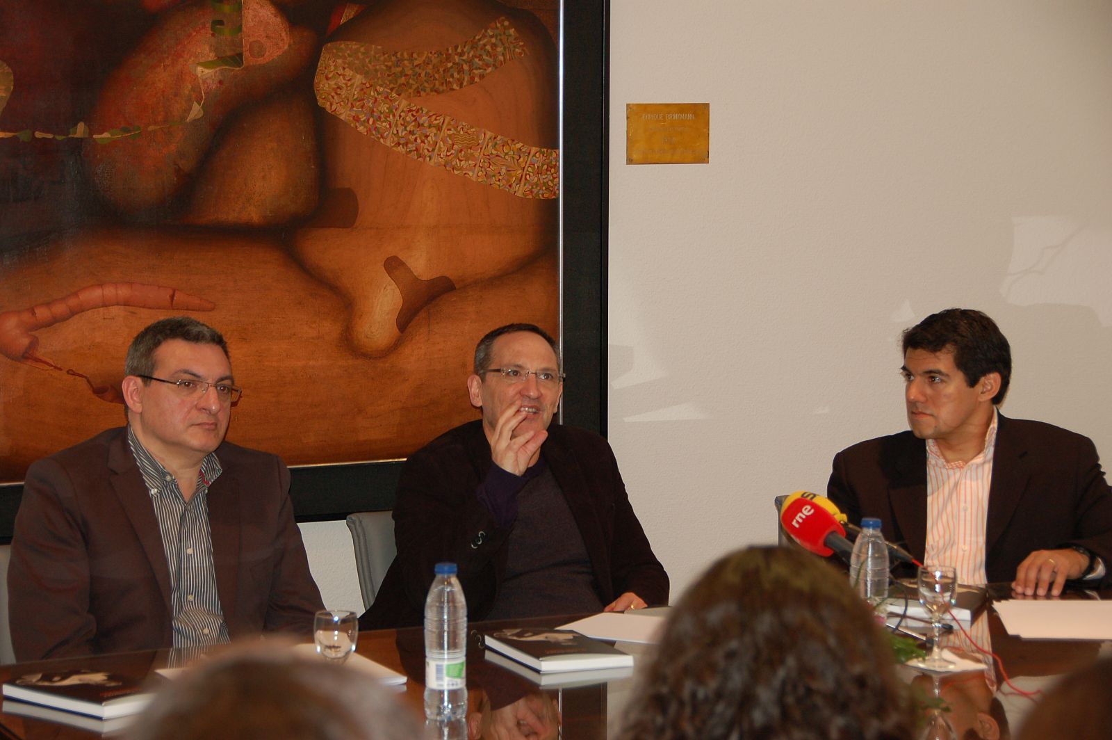 Osvaldo Golijov, a la izquierda, junto al director de orquesta Miguel Harth