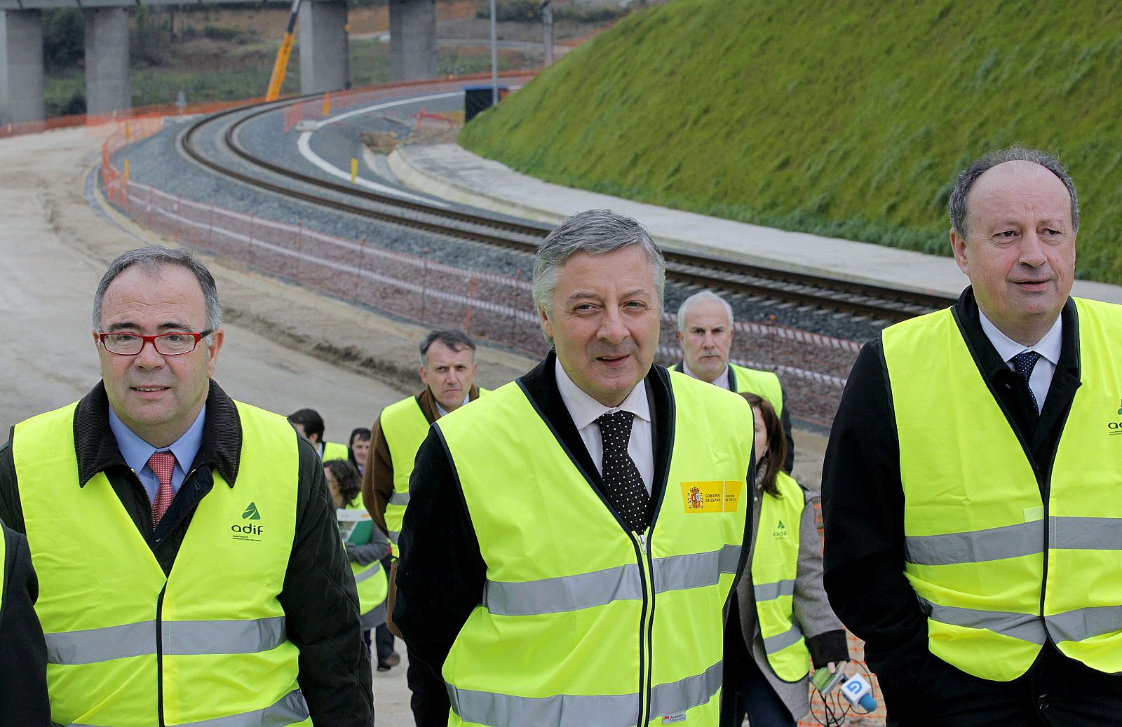 JOSÉ BLANCO VISITA LAS OBRAS DEL AVE GALLEGO