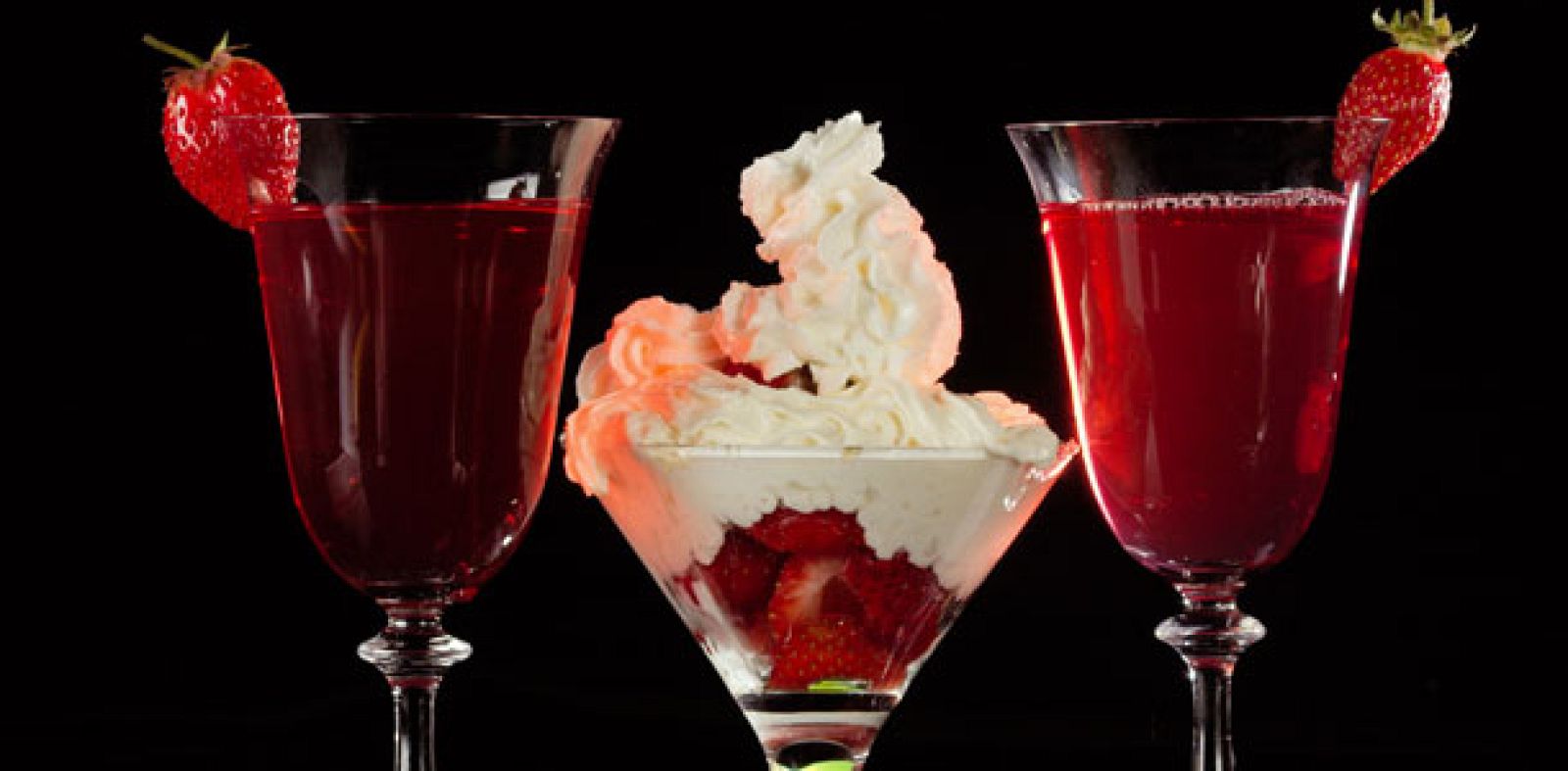 Espuma de fresón y queso fresco