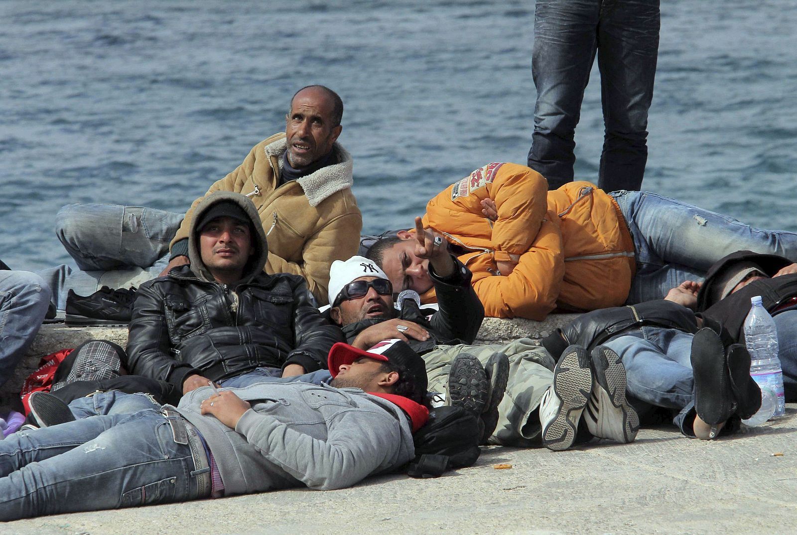 SIGUEN LLEGANDO INMIGRANTES A LAMPEDUSA, ITALIA