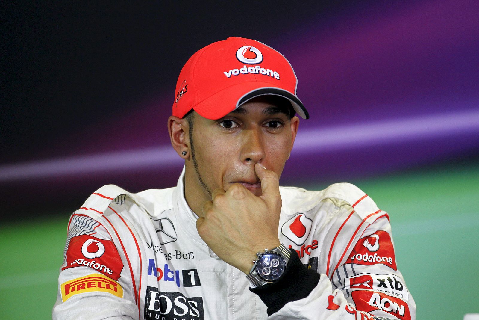 El piloto britanico de Fórmula Uno Lewis Hamilton, de McLaren Mercedes.