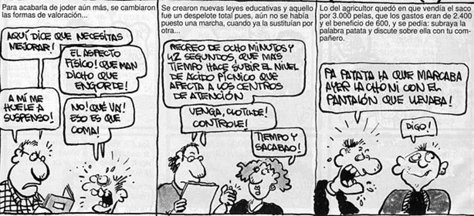 Viñetas de 'El Profesor Cojonciano', de Óscar Nebreda