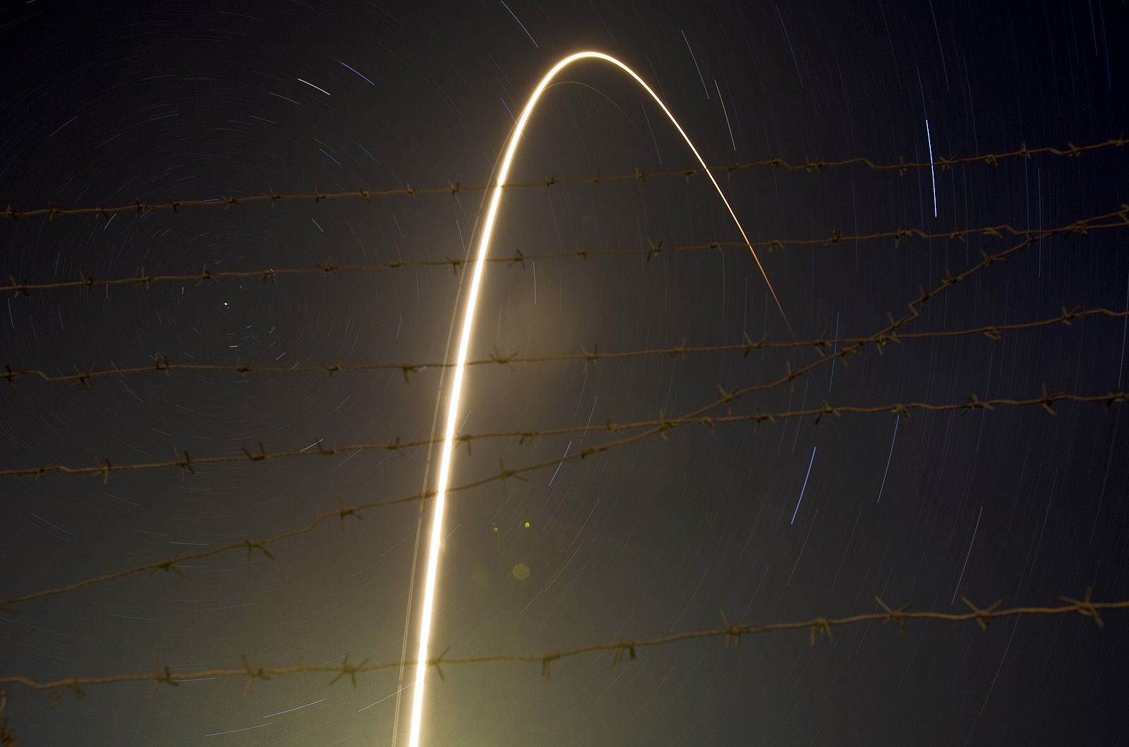 The Russian Soyuz TMA-21 spacecraft carrying the International Space Station (ISS) crew, blasts off at the Baikonur cosmodrome