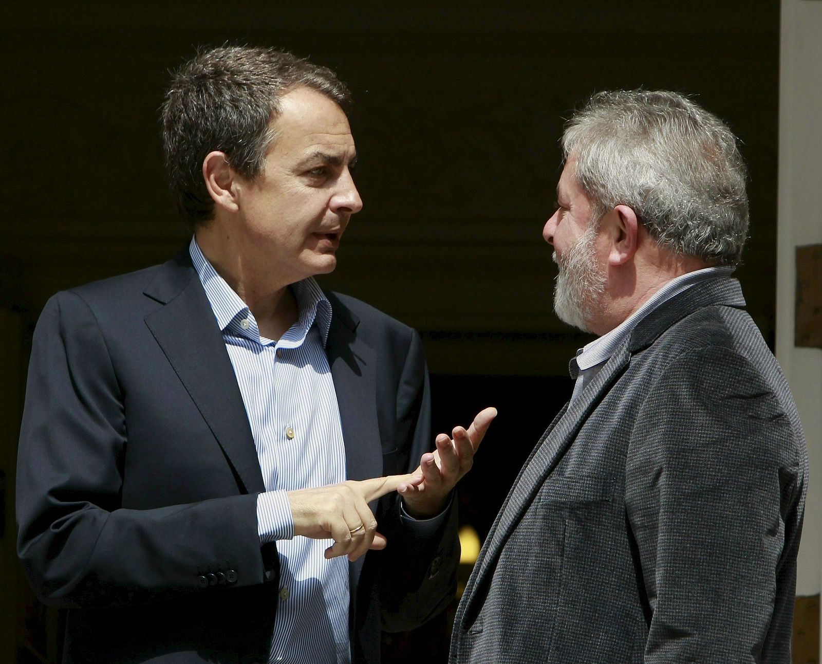 ZAPATERO RECIBE A LULA DA SILVA EN LA MONCLOA