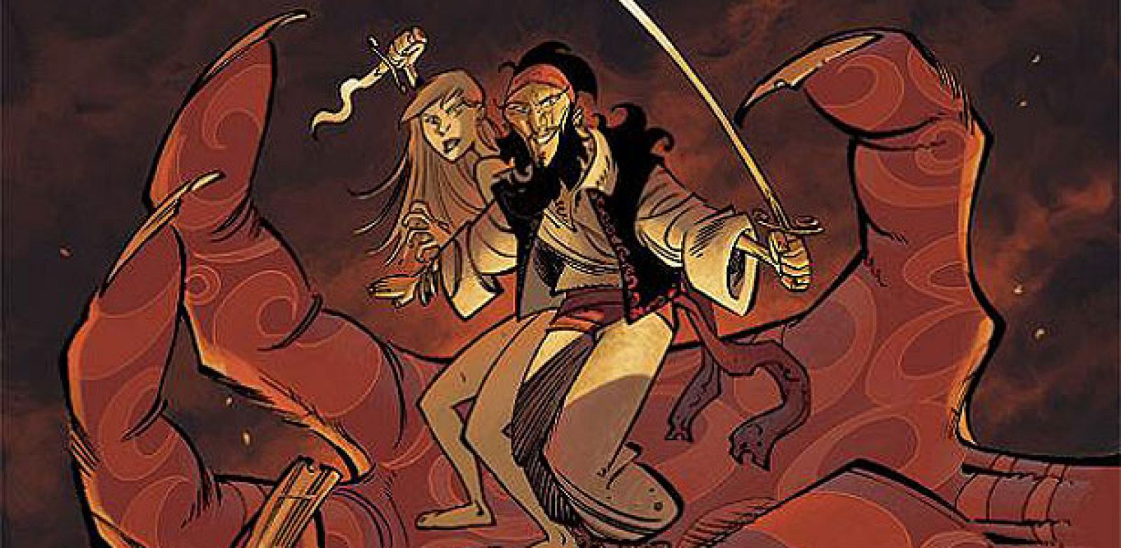 Ilustración de 'Simbad', de Cristophe Arleston, Audrey Alwett y Pierre Alary