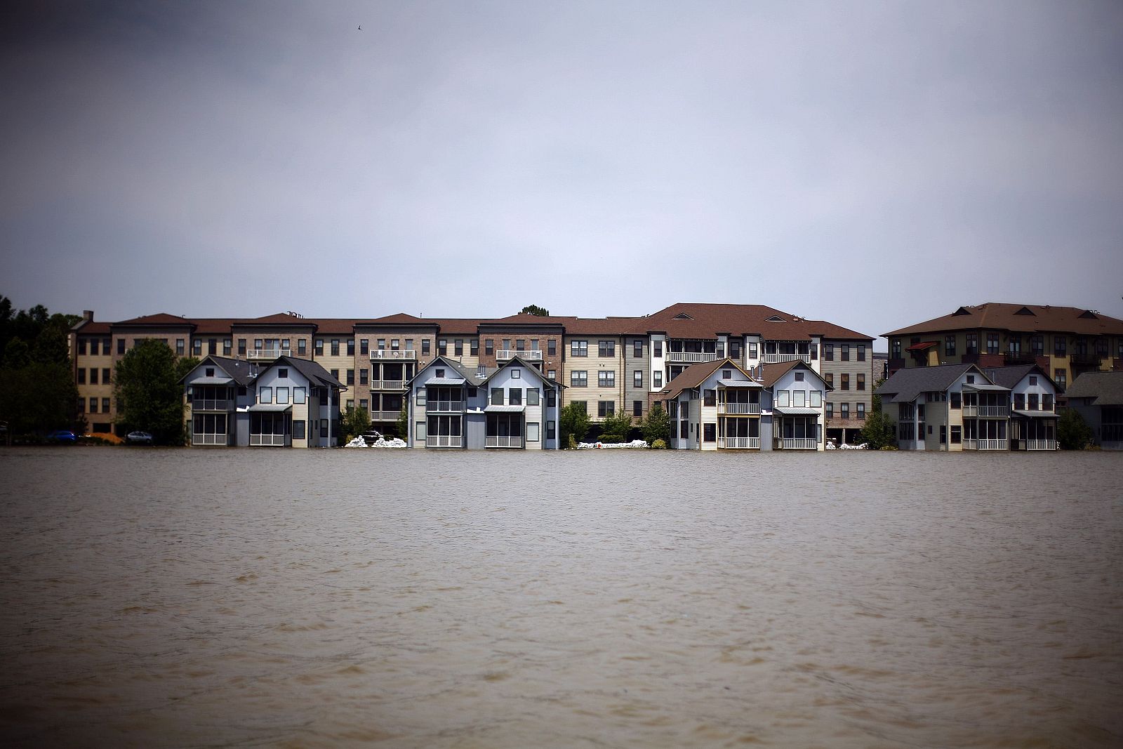 Imagen del nivel que ha alcanzado el río en Memphis