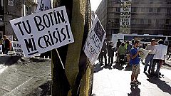 Acampada en Sol tras la manifestación del 15 de mayo contra la situación político-social