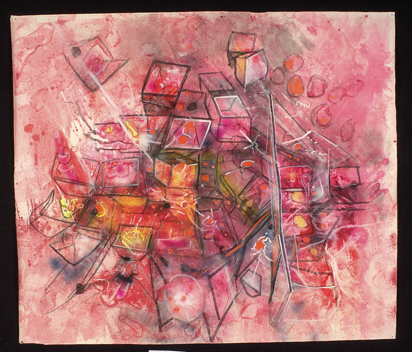 'Faire croître" pintura de Matta fechada en 1993, puede verse en la retrospectiva de Bilbao