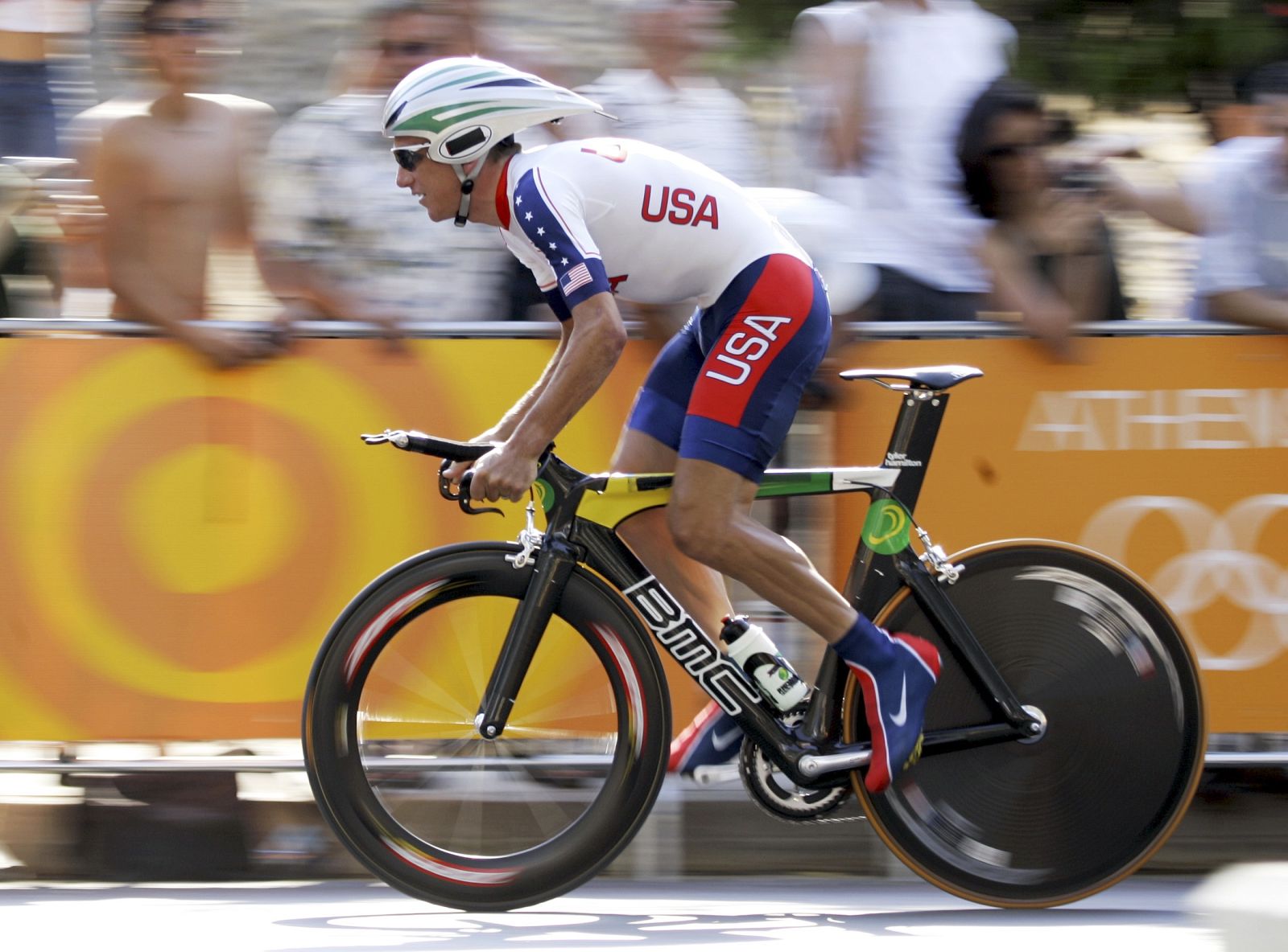 File photo of Tyler Hamilton competing in the Athens Olympic Games