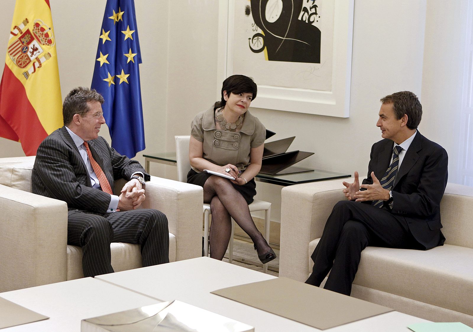 ZAPATERO CON PRESIDENTE DEL BARCLAYS BANK