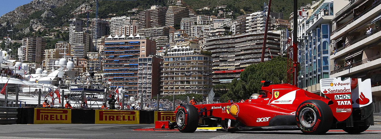 Ferrari Formula One driver Alonso of Spain drives his car during the third free practice session of the Monaco F1 Grand Prix