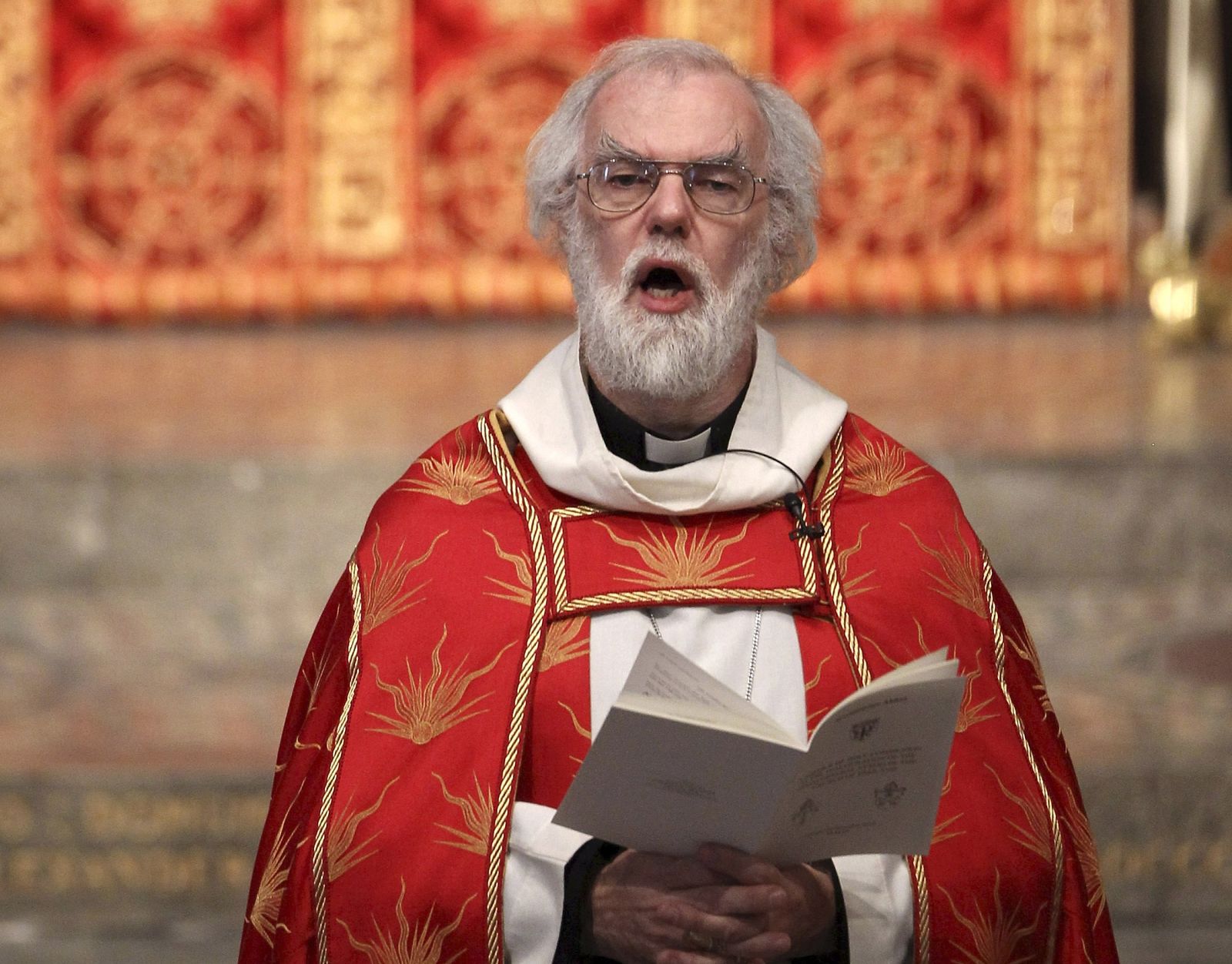 El arzobispo de Canterbury, Rowan Williams, en la abadía de Westminster en Londres.