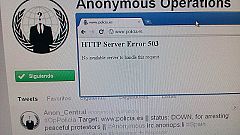 Anonymous tumba la web de la Policía en respuesta a las detenciones