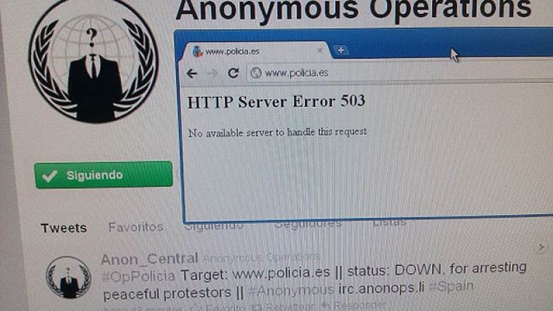 Anonymous tumba la web de la Policía en respuesta a las detenciones 