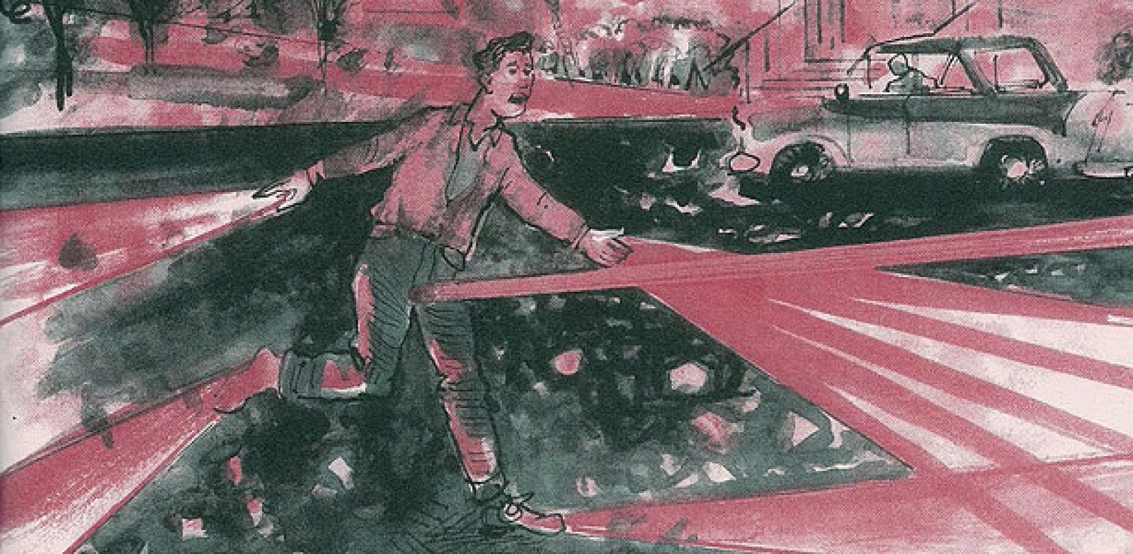 Fragmento de una ilustración de 'Binky Brown conoce a la Virgen María', de Justin Green