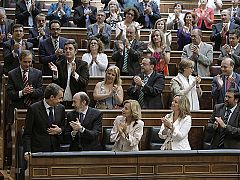 Zapatero recibe el cariño del PSOE pero también de Rajoy y otros grupos parlamentarios