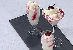 Mousse de chocolate blanco y cerezas (04/07/2011)