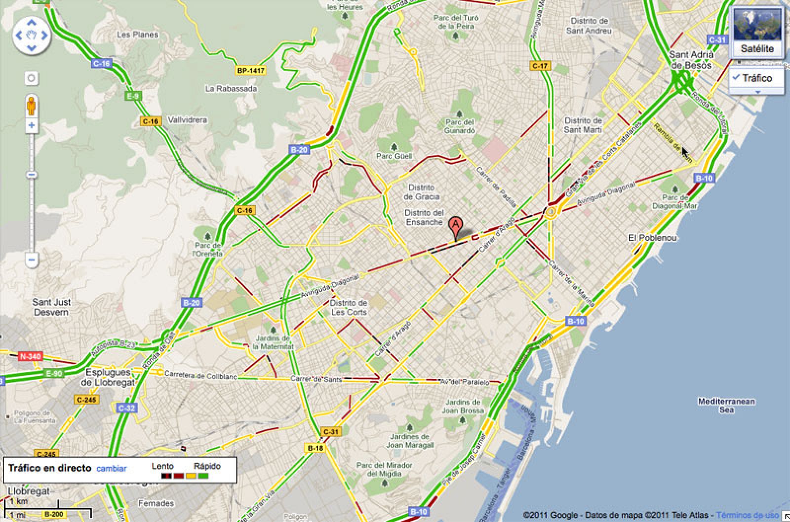 google maps tráfico