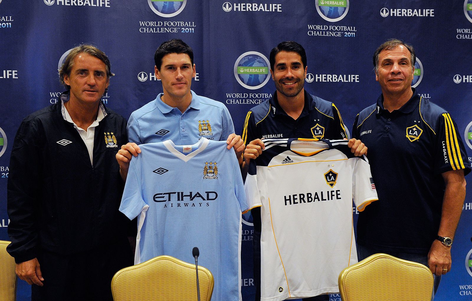 Manchester City and Los Angeles Galaxy en rueda de prensa
