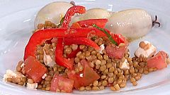 Ensalada de lentejas con chipirones (10/08/11)