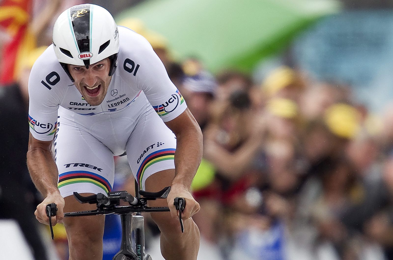 El ciclista suizo del equipo Leopard-Trek, Fabian Cancellara.