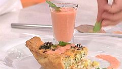 Tarta de verduras y salmorejo (16/08/11)