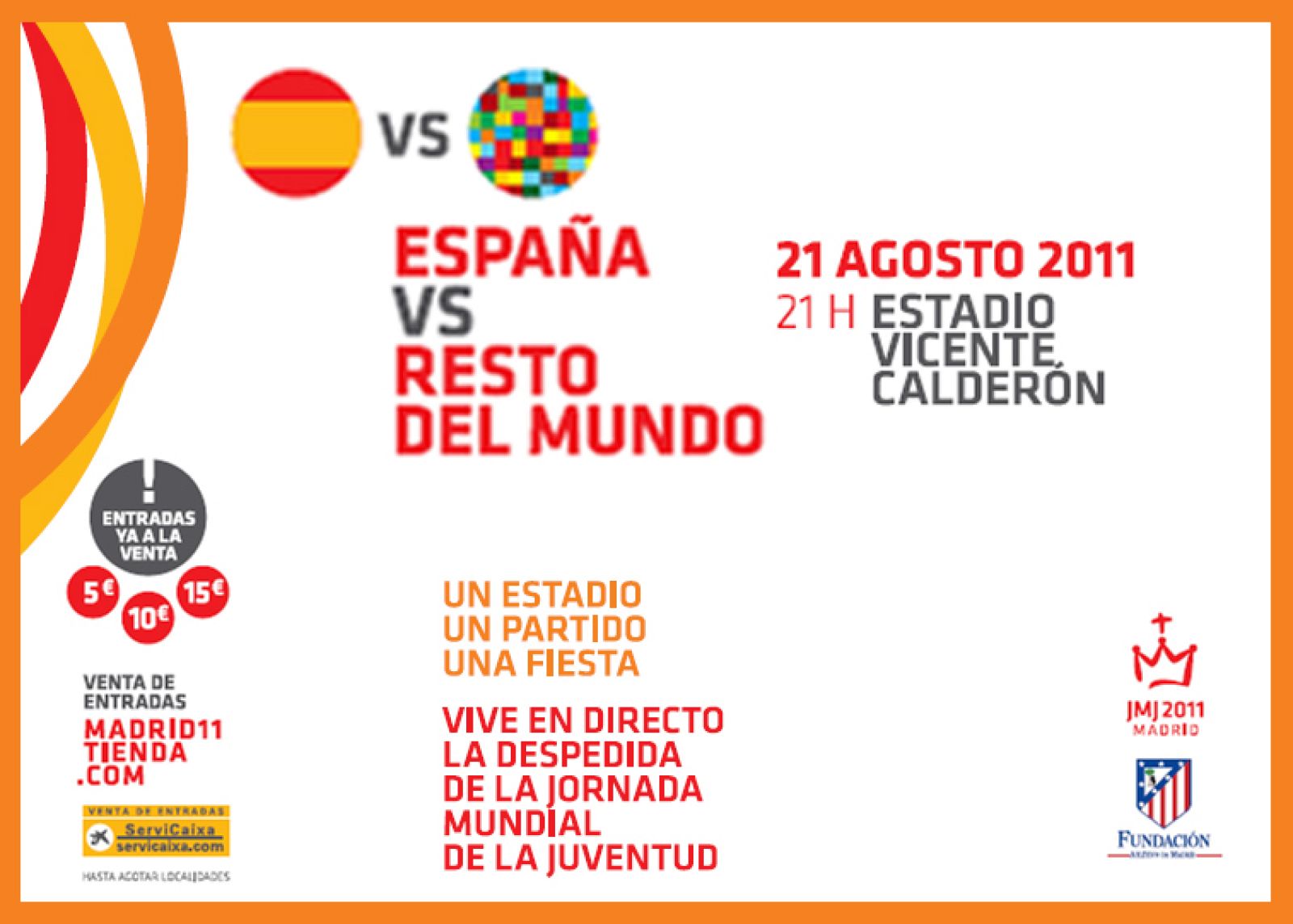 Cartel promocional del partido de la JMJ