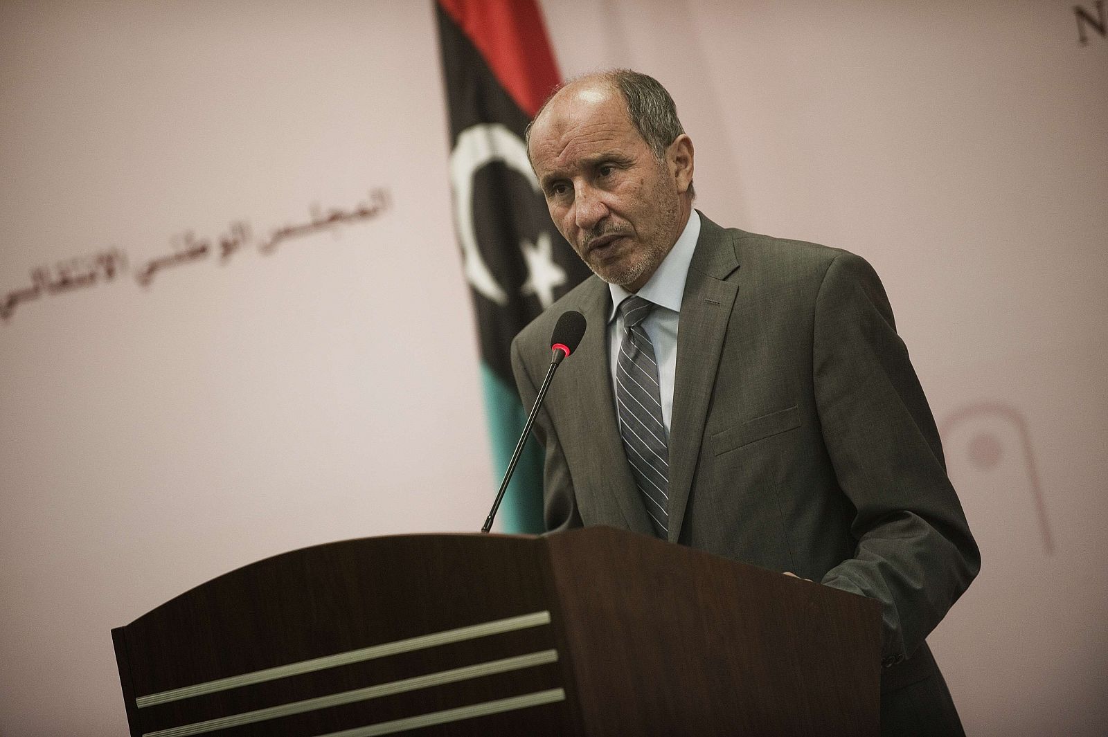 El presidente del Consejo Nacional de Transición, Mustafá Abdel Jalil, en una imagen tomada el 20 de agosto