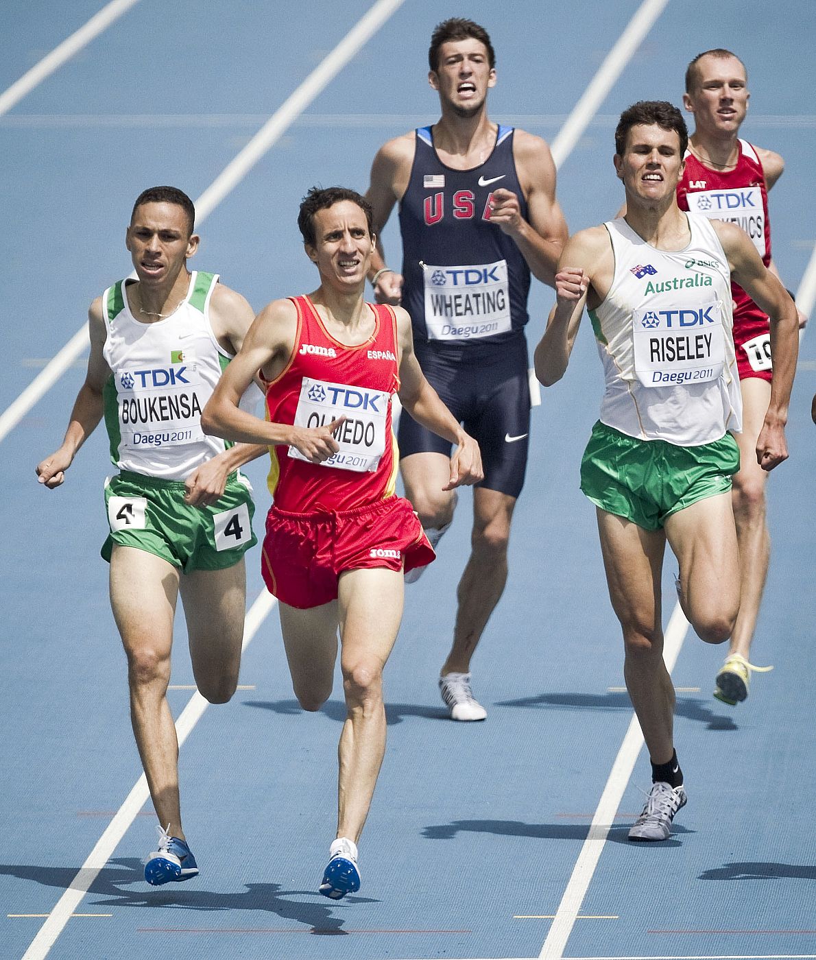Manuel Olmedo, durante los Mundiales de Daegu de 2011.