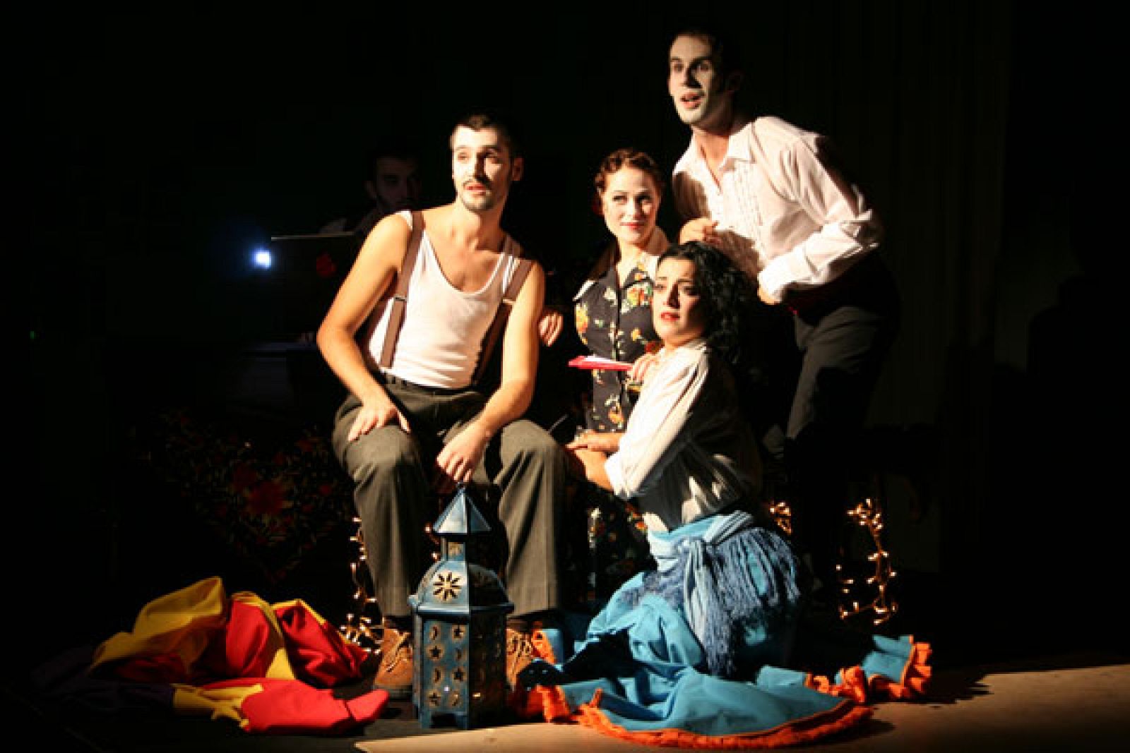 Los cuatro actores del musical 'Ojos verdes'