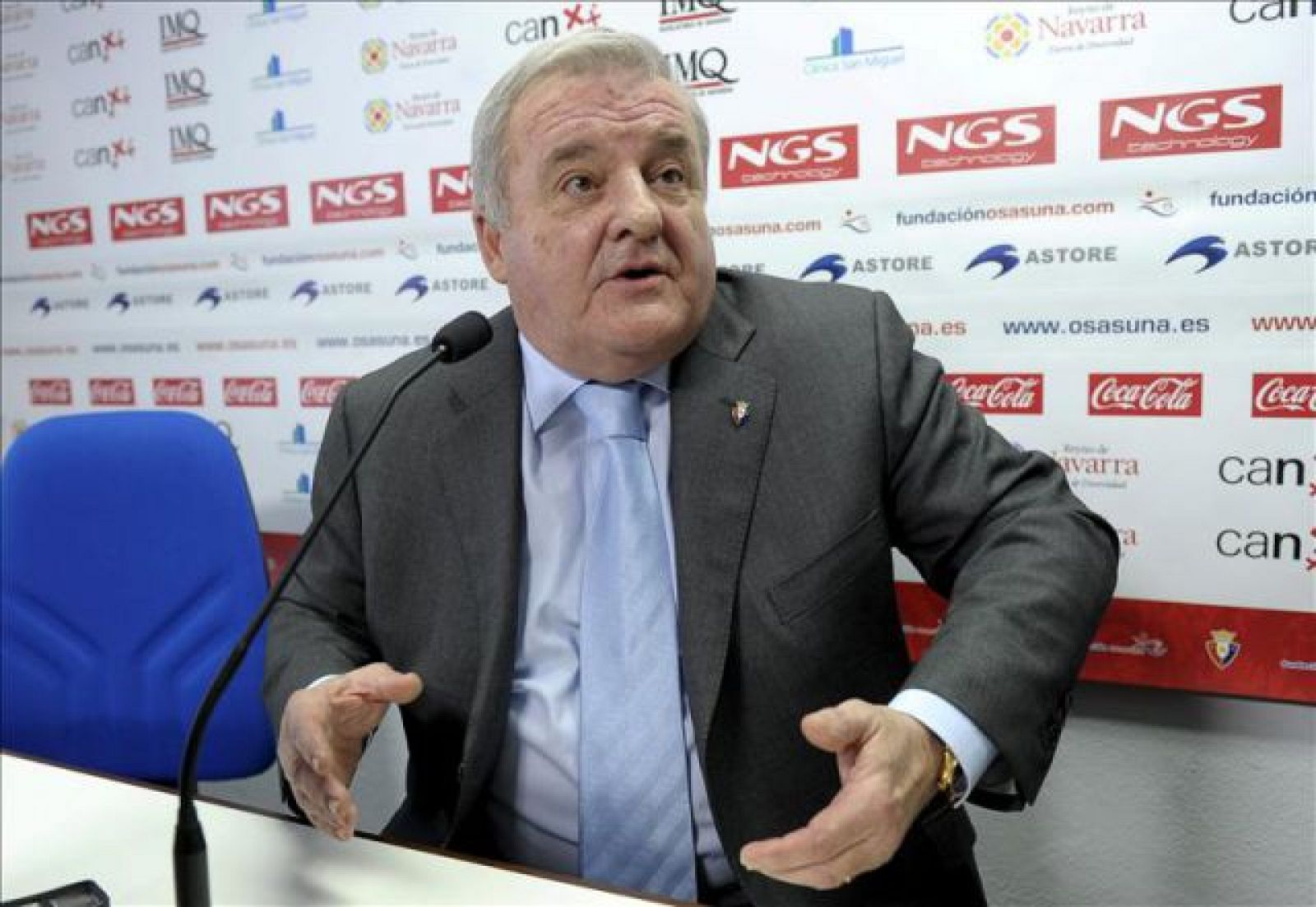 El presidente del Osasuna, Patxi Izco, en una imagen de archivo.