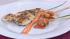 Dorada a la plancha con brocheta de mejillones (16/09/2011)