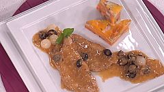 Escalopines en salsa de aceitunas con pastel de batata (19/09/2011)