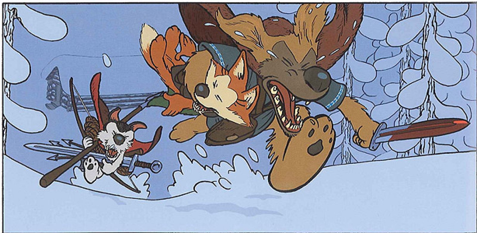 Viñeta de 'La saga de Atlas y Axis', de Pau