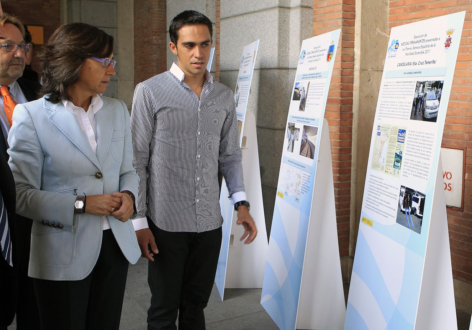 El ciclista Alberto Contador, durante la inauguración de la X Semana Europea de la Movilidad.