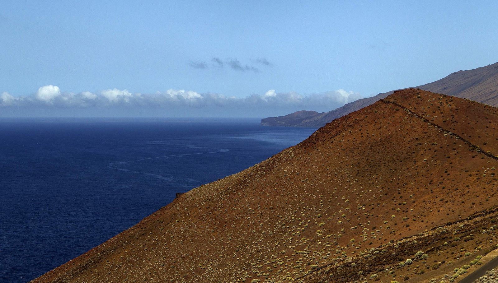 A general view shows a 'El mar de las calmas' on the south coast of the Canary Island of El Hierro